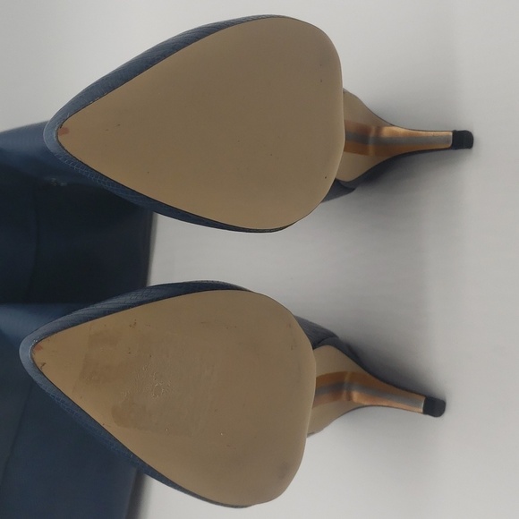 809- Sam Edelman Ursula Women's Over The Knee Boots Navy Liz Print Color NWT - Picture 10 of 13